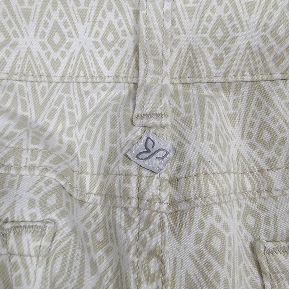 Prana Kara Diamond Patterned Cream/Light Olive Pants 2/26 - Picture 4 of 6